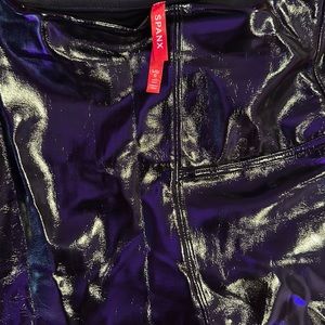 Spanx patent leather “wet leg” leggings, size large